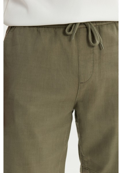 %100 Pamuk Comfort Fit Beli Bağlamalı Flamlı Yan Cep Şort fırsatları