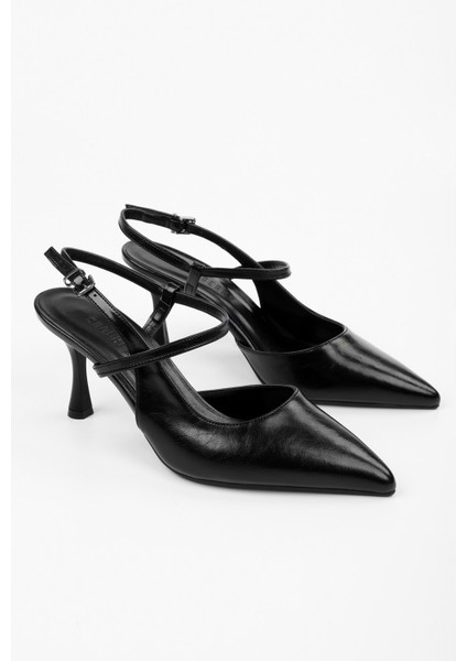 Kadın Nella Siyah Cilt Stiletto fiyatları