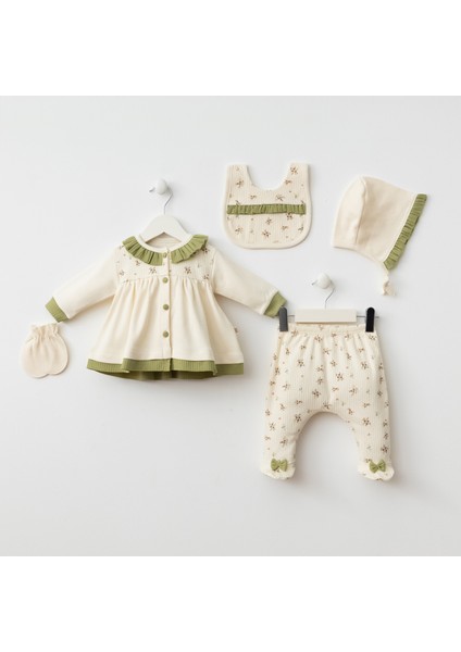 7068 Mnz Marka Çıtır Çiçek Yeni Doğan Hastane Çıkışı Kız 5'li Set