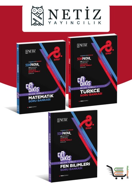 Çift Dikiş 8. Sınıf Matematik-Türkçe-Fen Bilimleri Soru Bankası Seti