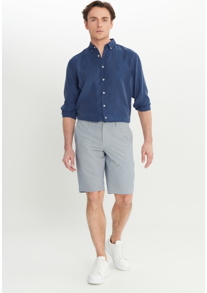 Slim Fit Dar Kesim Gofre Desenli Yan Cepli Esnek Şort fiyatları