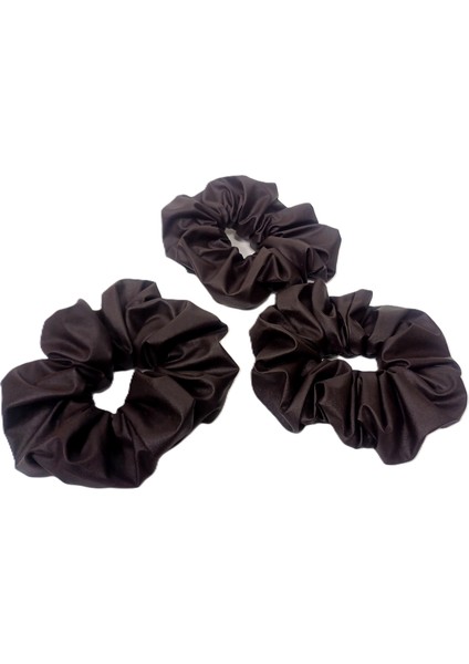 Ince Deri Kumaş Orta Boy Scrunchie – Acı Kahverengi Saç Tokası fırsatları