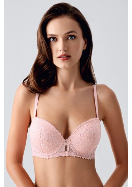 Push Up Dantel Detaylı Sütyen C18365 Pudra