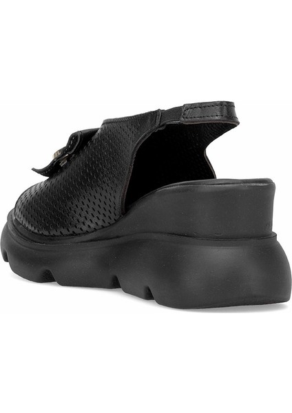 Elit Zeyn 8067 Kadın Deri Dolgu Topuk Sandalet Camel