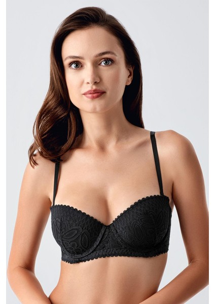 Push Up Dantel Detaylı Sütyen C18355 Siyah