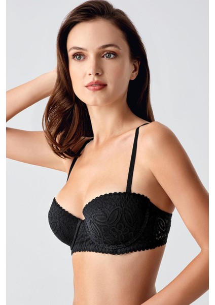 Push Up Dantel Detaylı Sütyen C18355 Siyah modelleri