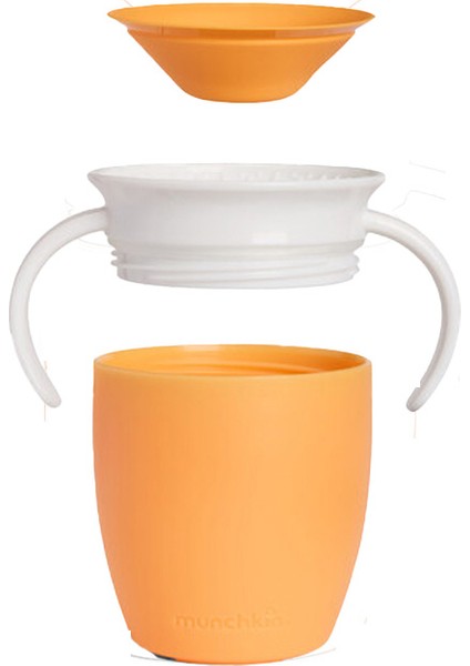 Mucize 360° Alıştırma Bardağı, 6AY+, 207ML, Turuncu, 1 Adet modelleri