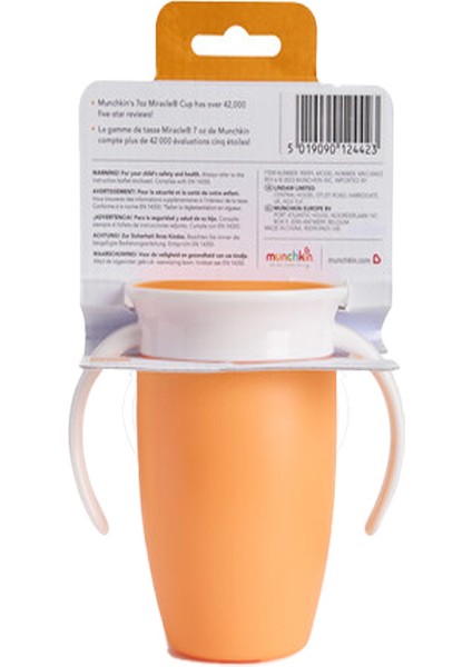 Mucize 360° Alıştırma Bardağı, 6AY+, 207ML, Turuncu, 1 Adet indirimleri