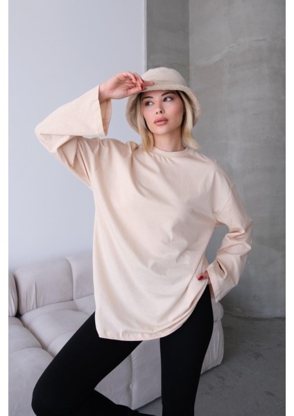 Geniş Kol Oversize 2'li Paket T-Shirt 964 Gri/bej fiyatları