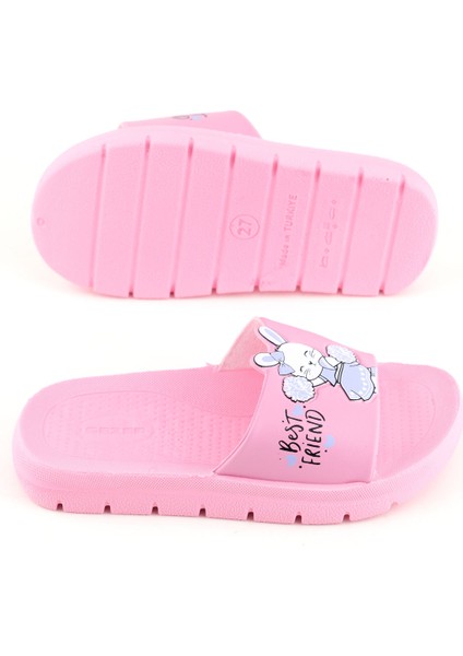 Kız Çocuk Yazlık Best Friend Bunny Pu Rahat Taban Ev Banyo Havuz Plaj Terlik indirimleri