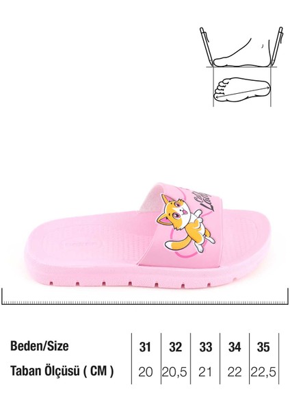 Kız Çocuk Yazlık Cat Lady Pu Rahat Taban Ev Banyo Havuz Plaj Terlik