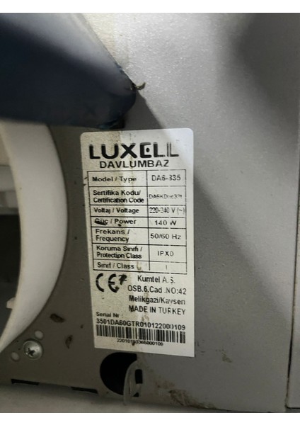 Luxell DA6-835 Davlumbaz Karbon Filtre Seti DA6KDAC33T Beyaz Motor Uyumlu fırsatları