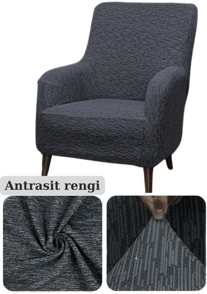Dokuma Jakar Kumaş Tek Kişilik Koltuk Örtüsü/berjer Örtüsü. Ağaç Kabuğu Desen