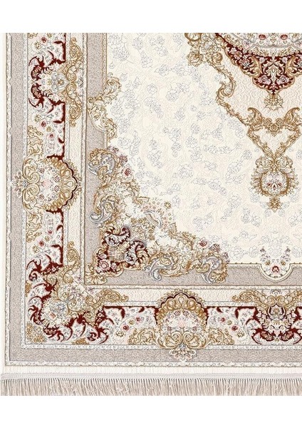 Flora FR002A Beyaz Kırmızı Koridor Halısı Mutfak Halısı Salon Halısı fırsatları