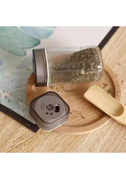 Home Ayarlanabilir Tuzluk Cam Baharatlık Seti, 2 Adet,tuz,pul Biber, Kara Biber, Nane Için Ideal, Mutfakta Çok Yönlü Kullanım