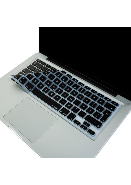 F Klavye Macbook Air Pro Koruyucu Daktilotip (Eski Usb'li Model 2008/2017) ile Uyumlu Siyah