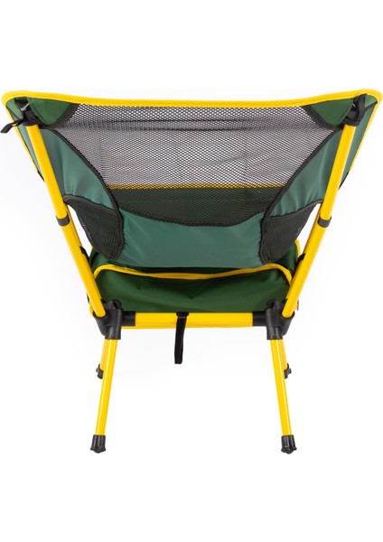 Ergo Ergonomik Katlanır Kamp Sandalyesi Yeşil/sarı