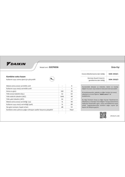Vz Premix 36 Kw (D2CPX036) | Tam Yoğuşmalı Kombi (Baca Dahil)