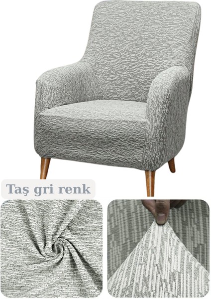 Dokuma Jakar Kumaş Tek Kişilik Koltuk Örtüsü/berjer Örtüsü. Ağaç Kabuğu Desen