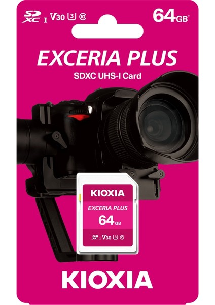 Kıoxıa Excraı Plus 64 GB V30 U3 A1 Microsd Hafıza Kartı