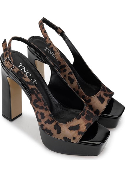 Kadın Vegan Leopar Topuklu Ayakkabı 891 297 Bn Ayk Y25 Leopar Saten fiyatları