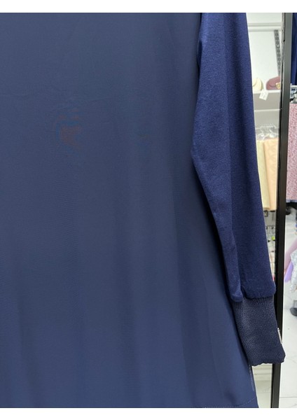 Süssü Uzun Kollu Önü Şifon Piliseli Penye Içlik Tunik 90 cm 877 1281