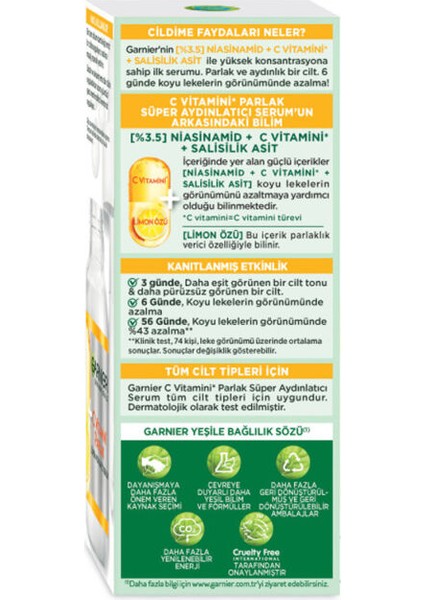 C Vitamini Parlak Süper Serum 30ml