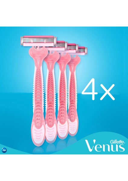 Gillette Venüs Simply-3 Basic 4'lü Poşet