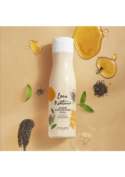 Love Nature Chia ve Organik Bal Içeren Micellar Yüz Temizleme Suyu