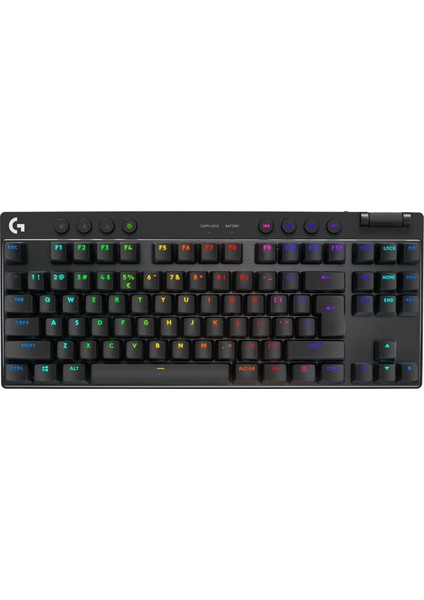 G Pro x Tkl Lıghtspeed Kablosuz Oyun Klavyesi, Ultra Portatif Sayısal Tuş Takımsız Tasarım, Lıghtsync Rgb, Pbt Tuş Başlıkları, Tıklamalı Anahtarlar (Gx Brown), Ingilizce Q Klavye, Siyah