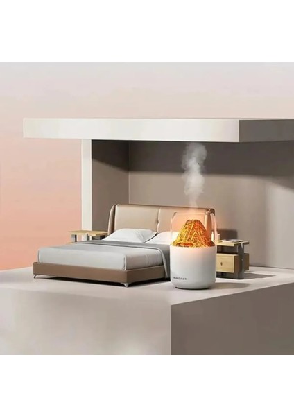 Hava Nemlendirici Volkanik Tasarım 300 ml Humidifier Ultrasonik Sessiz Buhar Makinesi Aroma fiyatları