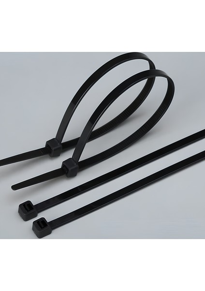 Siyah Plastik Kablo Bağı Plastik Kelepçe 4,8MMX25CM 100 Adet