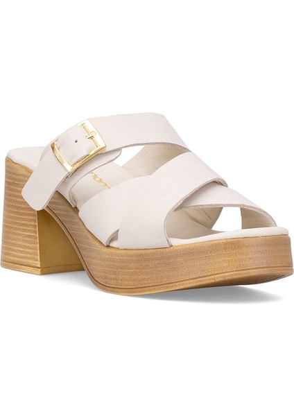 D25YT-1200 Kadın Deri Topuklu Terlik Siyah fiyatları