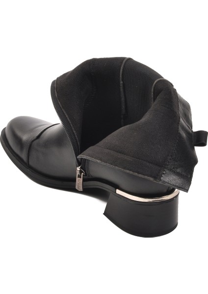 Venüs Siyah Hakiki Deri Kadın Topuklu Bot fırsatları