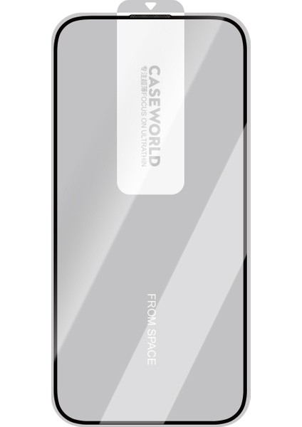 Apple iPhone 15 Pro Max Caseworld Hd Serisi 0.33MM Temperli Cam Ekran Koruyucu Şeffaf