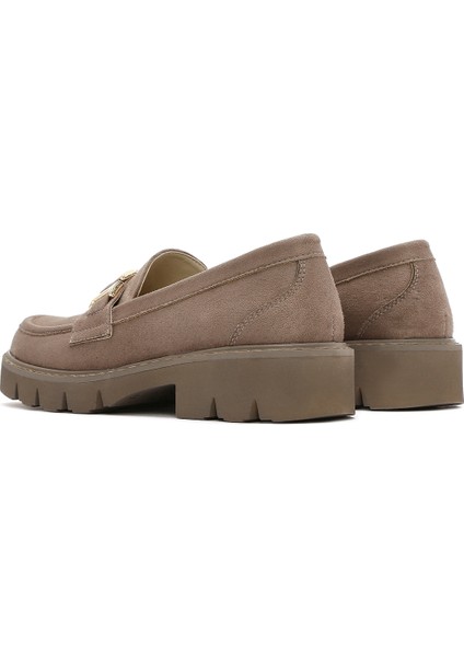 Kadın Taba Tokalı Süet Maskülen Loafer 25sfe402810