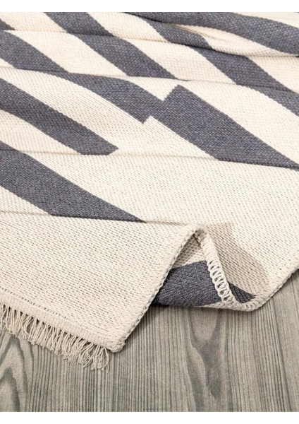 Home Çift Taraflı Makinada Yıkanabilir Modern Desenli Dokuma Kilim Karessa 3 (80X250)