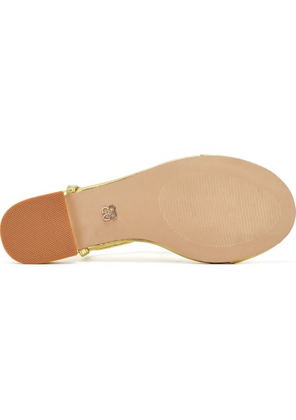 Kadın Pembe Taşlı Parmak Arası Sandalet 25sfe481032
