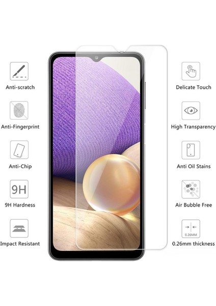 Samsung Galaxy A02 Ekran Koruyucu Cam Tam Uyumlu Temperli Cam Kırılmaz Cam