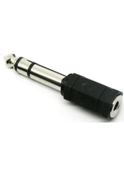 Elektronik Gitar Anfi Amfi Kablo Jak Dönüştürücü Jack Çevirici Erkek 6.5mm Dişi 3.5mm Çivi Gitar Arkasıince