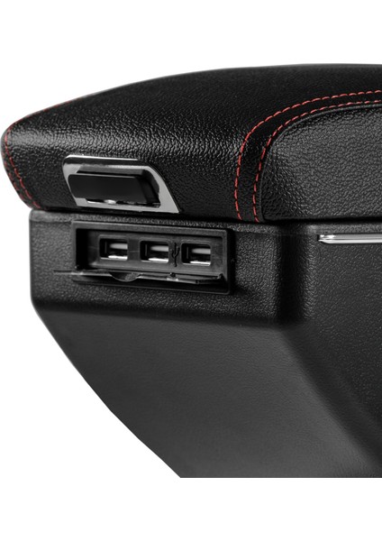 Oto Kolçak Sürgülü ve USB Şarj Girişli Tüm Araçlara Uyumlu Kol Dayama 7 USB Girişli Kolçak Siyah fırsatları