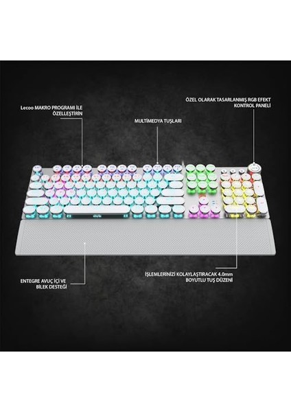 KG1102 USB Kablolu Rgb LED Aydınlatmalı Gaming Q Metalik Klavye