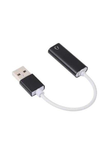 USB Den Mikrofonlu Kulaklık Çevirici (Usb To 3.5 mm Jack) Playstation Uyumlu Bilgisayar Ses Kartı Kablosu 3.5 mm Jack (Dişi) Girişli Ses Adaptörü 7.1 Dönüştürücü Ps3 Ps4 Ps5 Uyumlu (Beyaz)