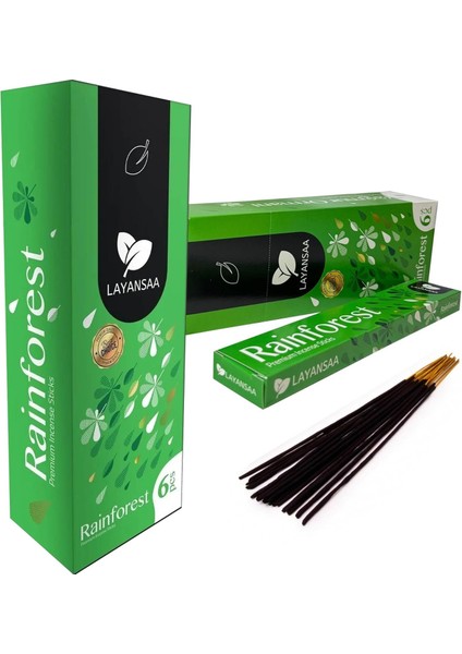 Rain Forest (Yağmur Ormanı) Kokusu Özel Aroma Kokusu Agarbatti Arınma 20 Adet 1 Paket Çubuk Tütsü