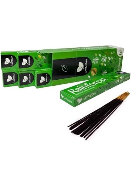 Rain Forest (Yağmur Ormanı) Kokusu Özel Aroma Kokusu Agarbatti Arınma 20 Adet 1 Paket Çubuk Tütsü