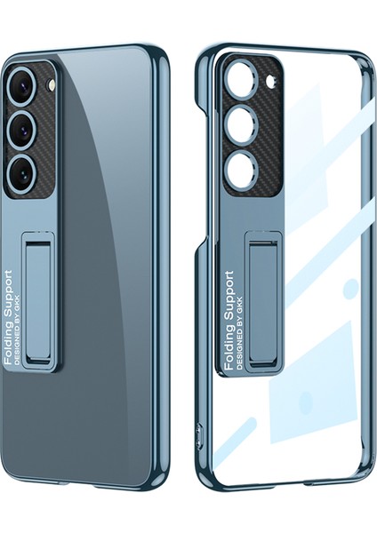 Samsung Galaxy S23 Kılıf Kamera Korumalı Şeffaf Sarrmaz Standlı Kapak LEGO