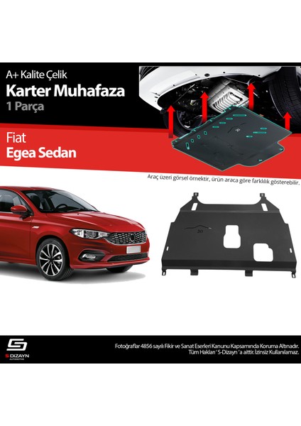 Fiat Egea Hb Çelik Karter Muhafaza Koruma 2015 Üzeri A+ Kalite