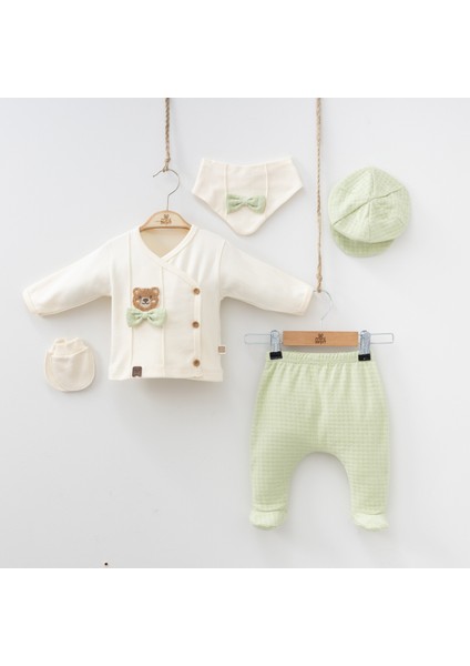 7053 Mnz Marka Cute Bear Yeni Doğan Hastane Çıkışı Erkek 5'li Set