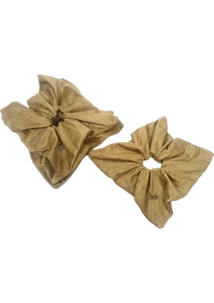 Ince Süet Kumaş Büyük Boy Scrunchie – Yumuşak Doku Saç Tokası