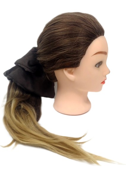 Ince Süet Kumaş Büyük Boy Scrunchie – Yumuşak Doku Saç Tokası